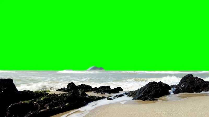 绿幕视频素材海滩