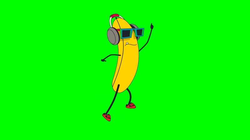 绿幕视频素材香蕉人