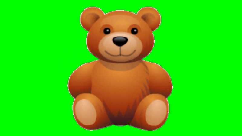 绿幕视频素材玩具熊